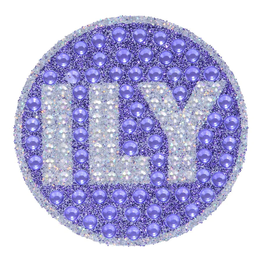 Lavender ILY StickerBean – collectible StickerBean for trading + decorating at sleepaway or overnight camp by Bee Bee Designs