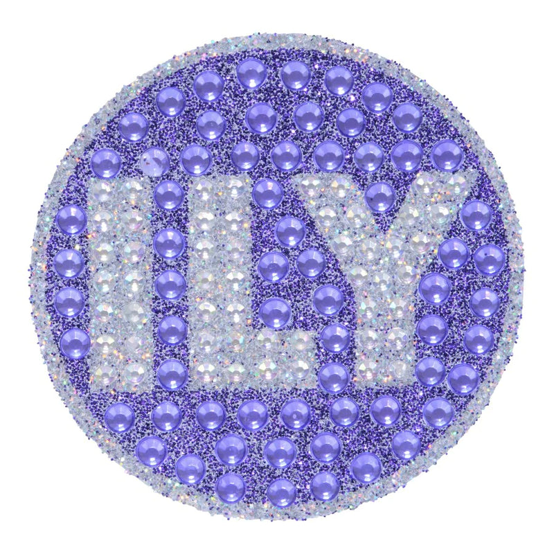 Lavender ILY StickerBean – collectible StickerBean for trading + decorating at sleepaway or overnight camp by Bee Bee Designs