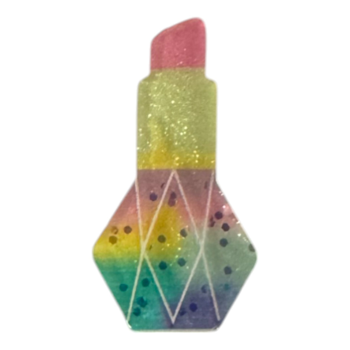 Rainbow Lipstick Shoe Charm - Bee Bee Designs