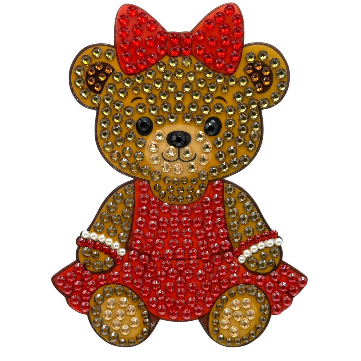 Red Cheer Bear StickerBean 5"