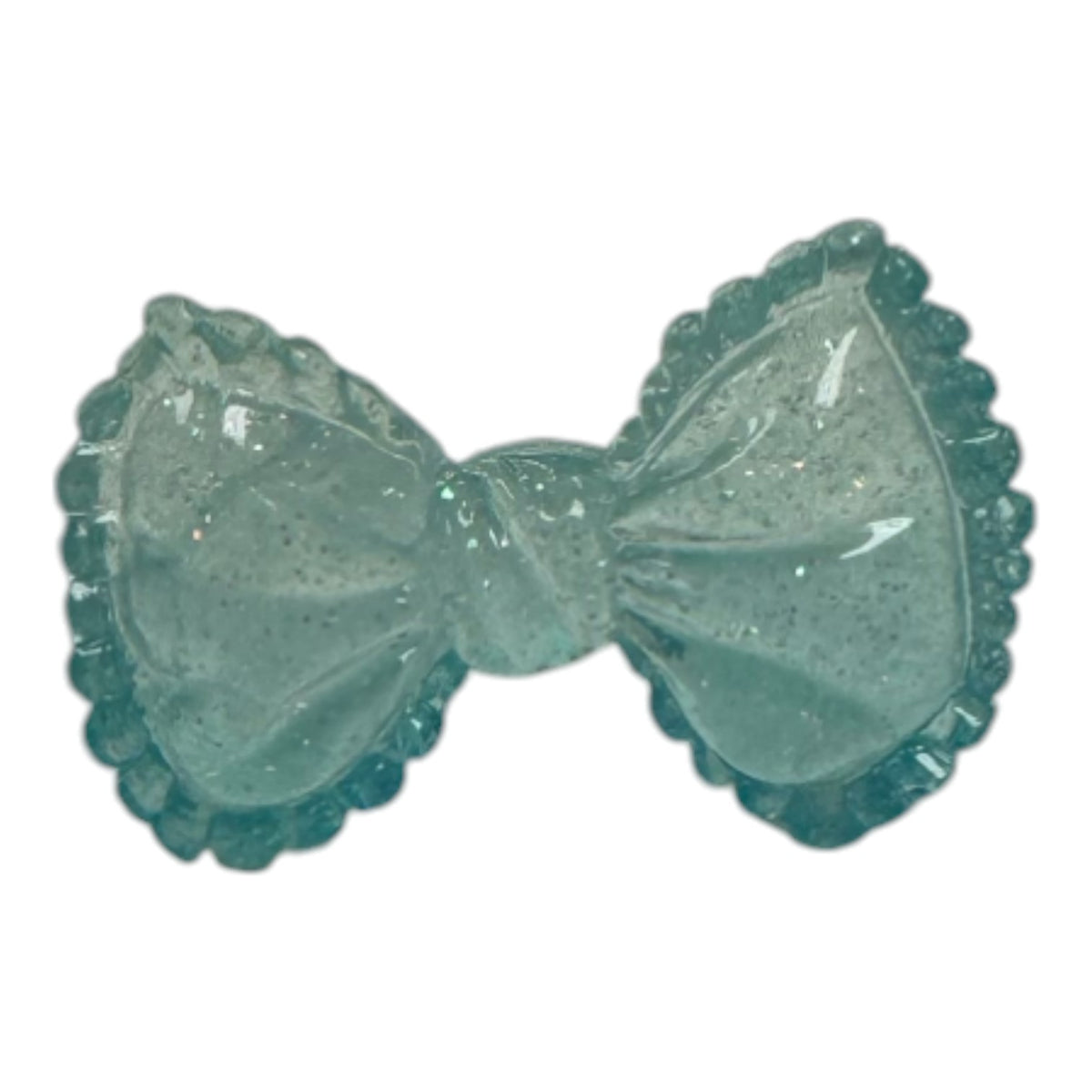 Sparkly Blue Bow Shoe Charms - Bee Bee Designs