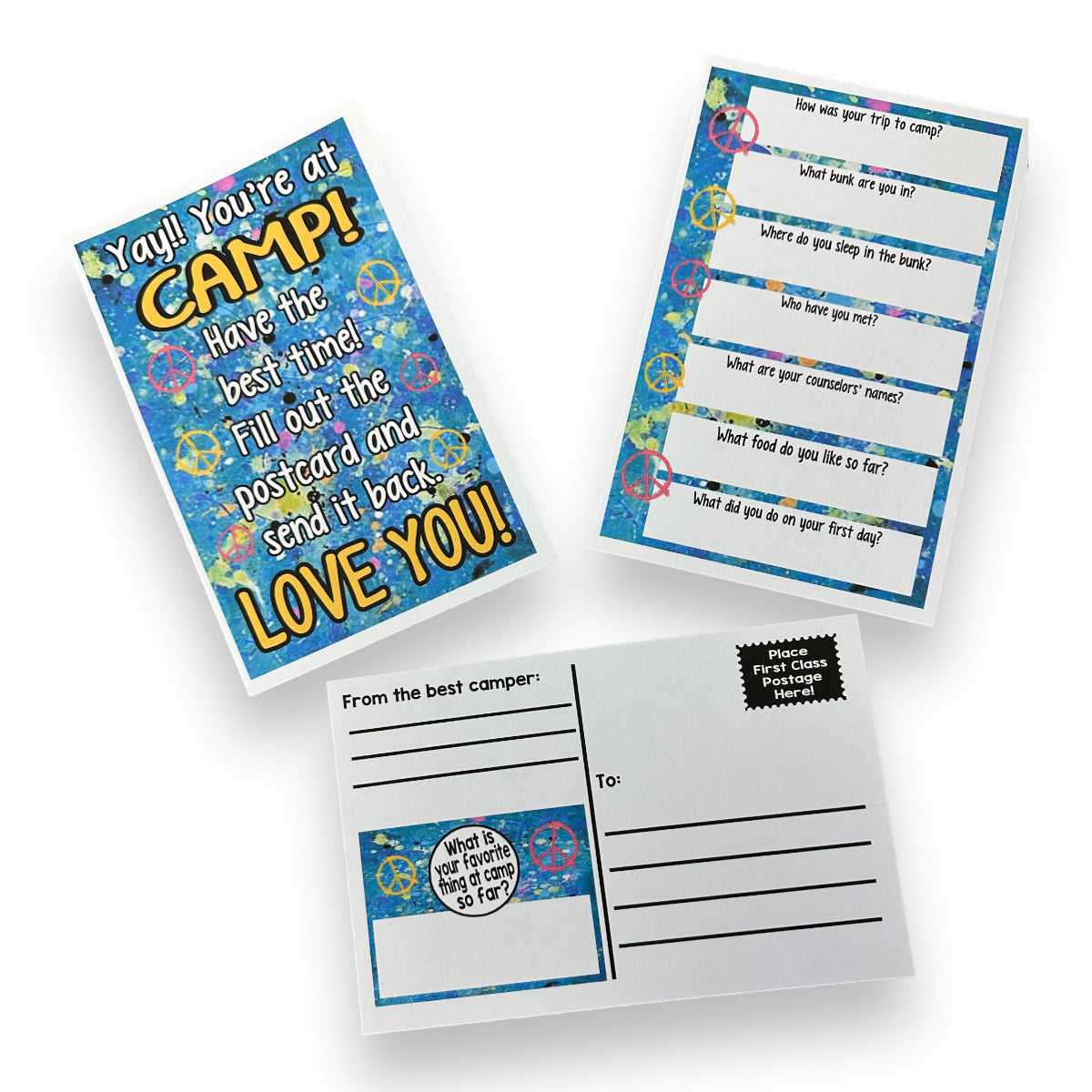 Galaxy Peace First Letter to Camp - Bee Bee Designs