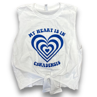 My Heart Is In Camp Tie Front Tank