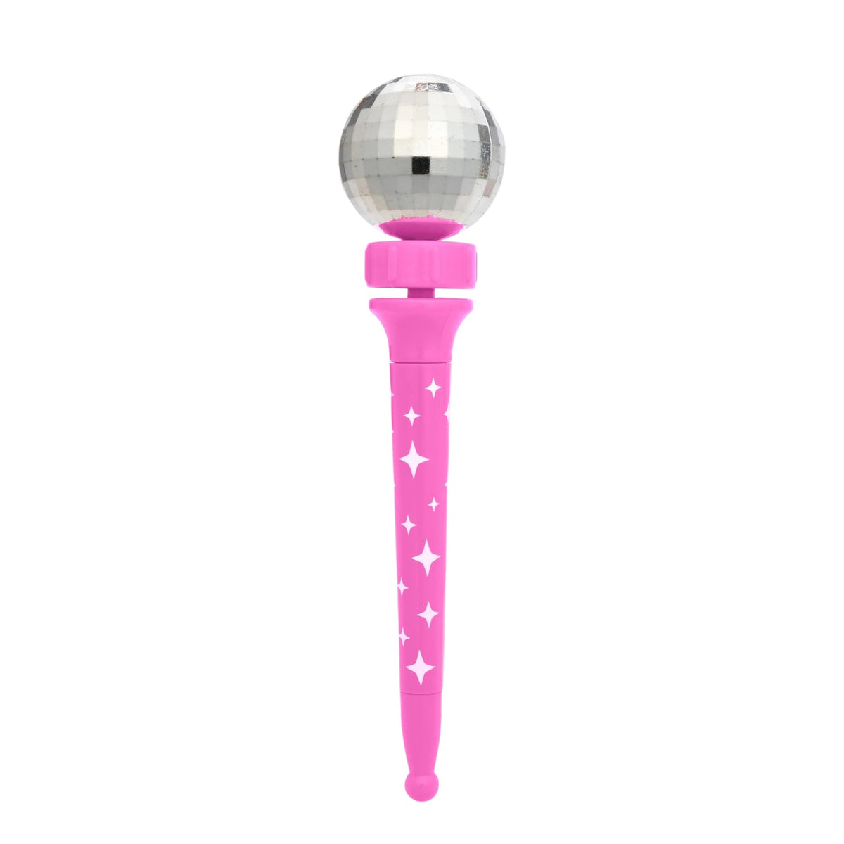 Disco Pen with spinning disco ball topper on bunk bed