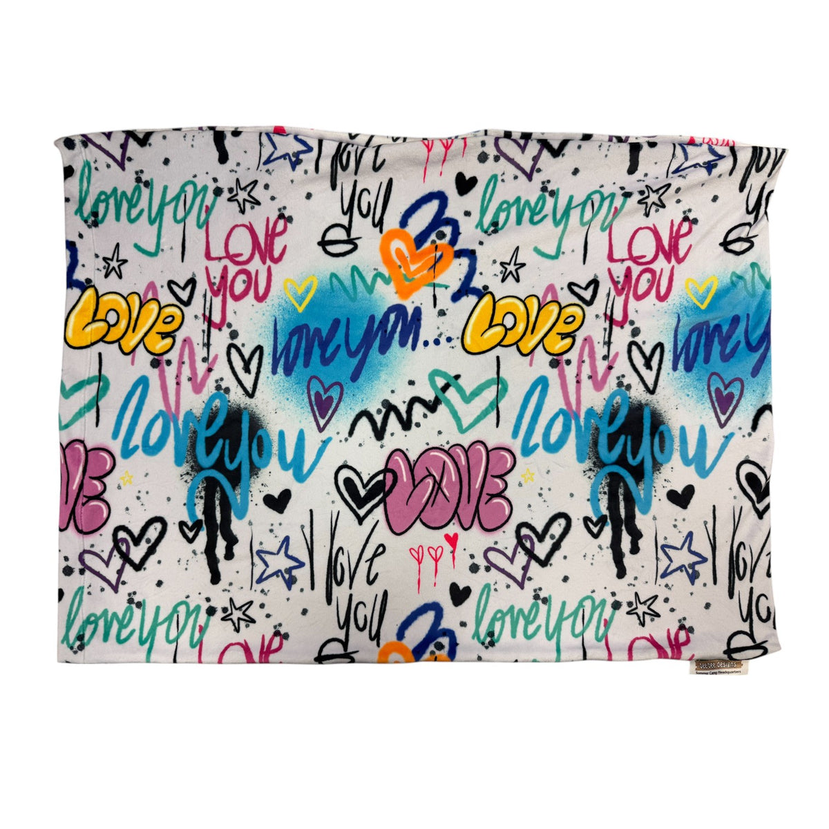 Love You Lots Fuzzy Pillowcase - Bee Bee Designs