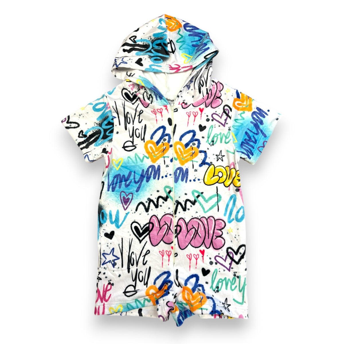 Love You Lots Fuzzy Romper - Bee Bee Designs