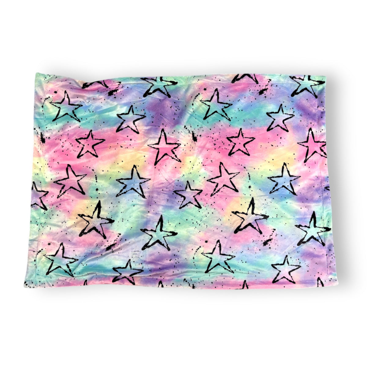 Pastel Splatter Star Fuzzy Pillowcase - Bee Bee Designs