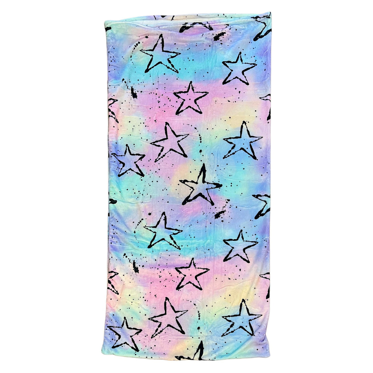 Pastel Splatter Stars Camp Sleep Sack – Soft, Washable Camp Bedding