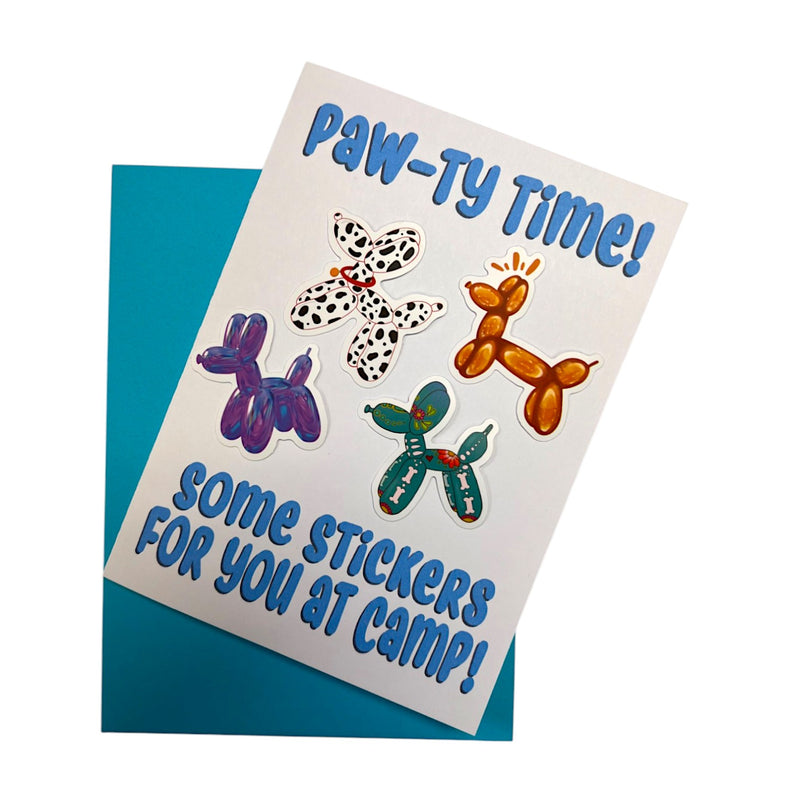 Paw-ty Pups Sticker Card