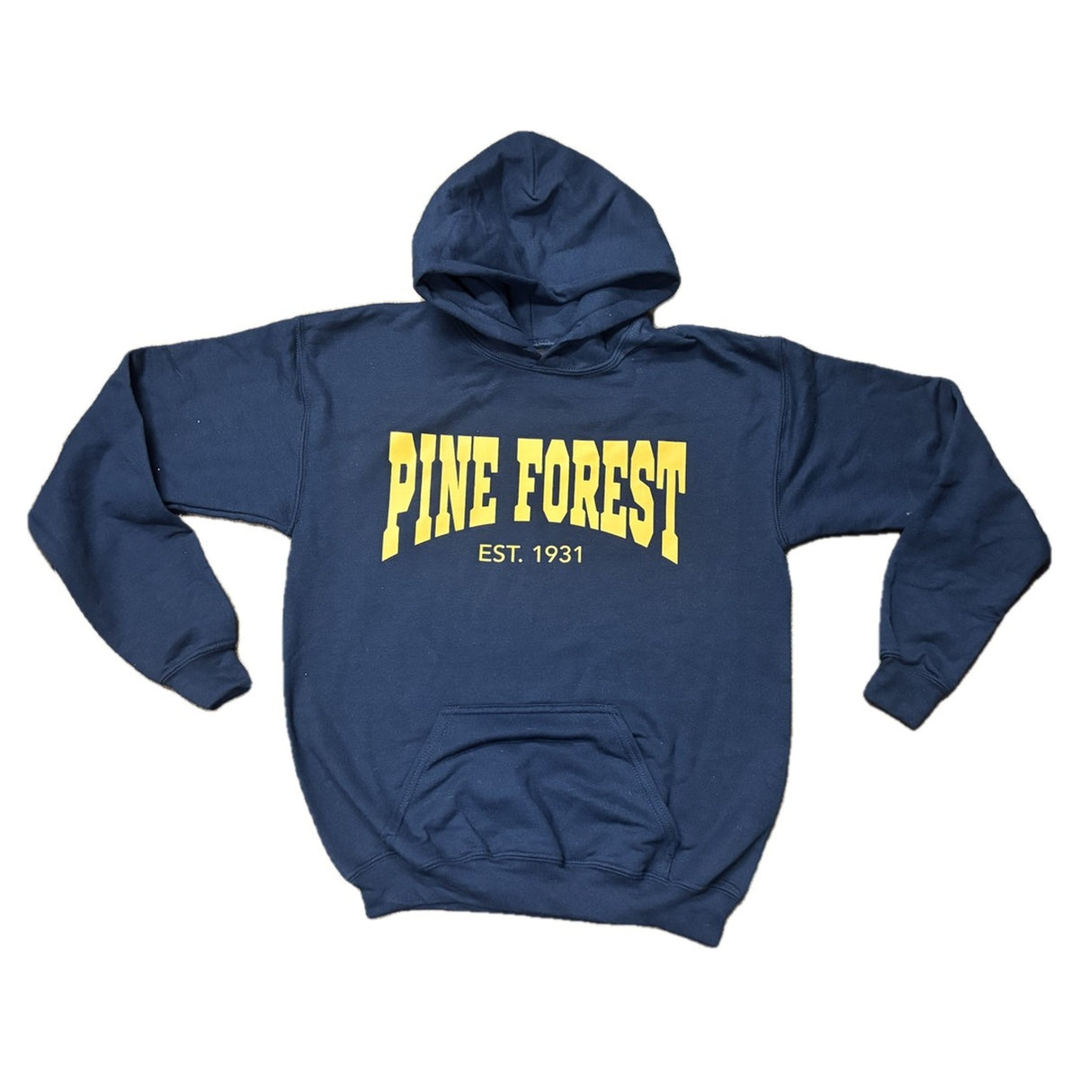 Camp Est. Hoodie in navy personalized with Pine Forest Est. 1931