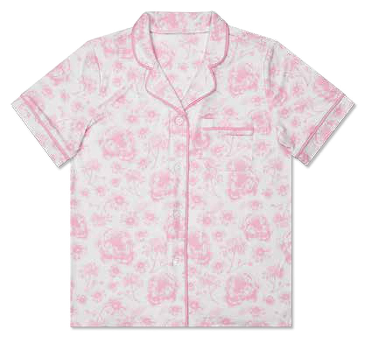 Pretty Pink Toile Shorts Lounge Set