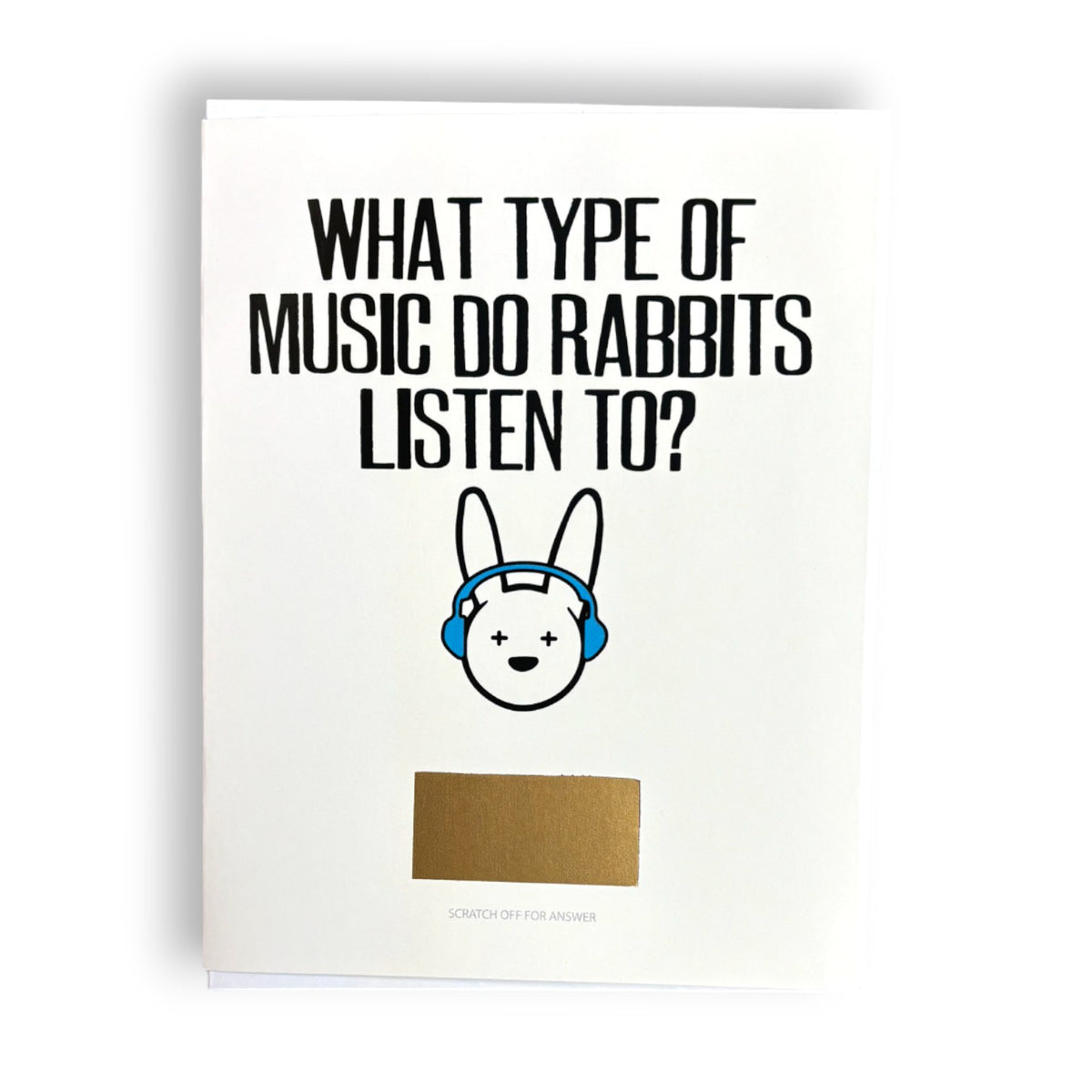 What Music Do Rabbits Listen To? Scratch-Off Joke Card - Bee Bee Designs