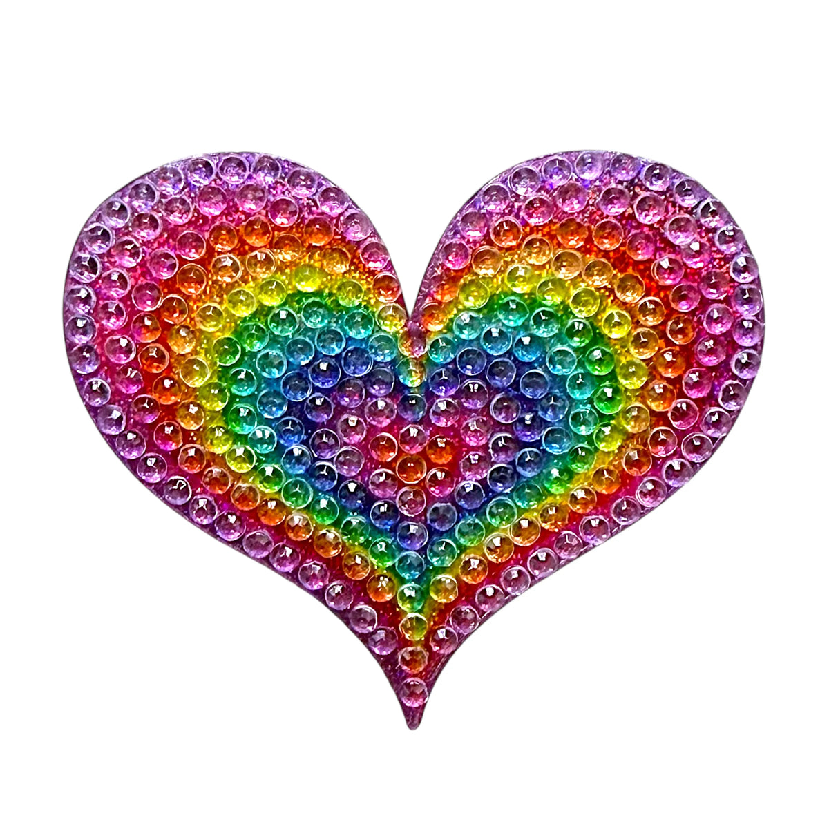 Terez Pastel Groovy Heart StickerBean – collectible StickerBean for trading + decorating at sleepaway or overnight camp by Bee Bee Designs