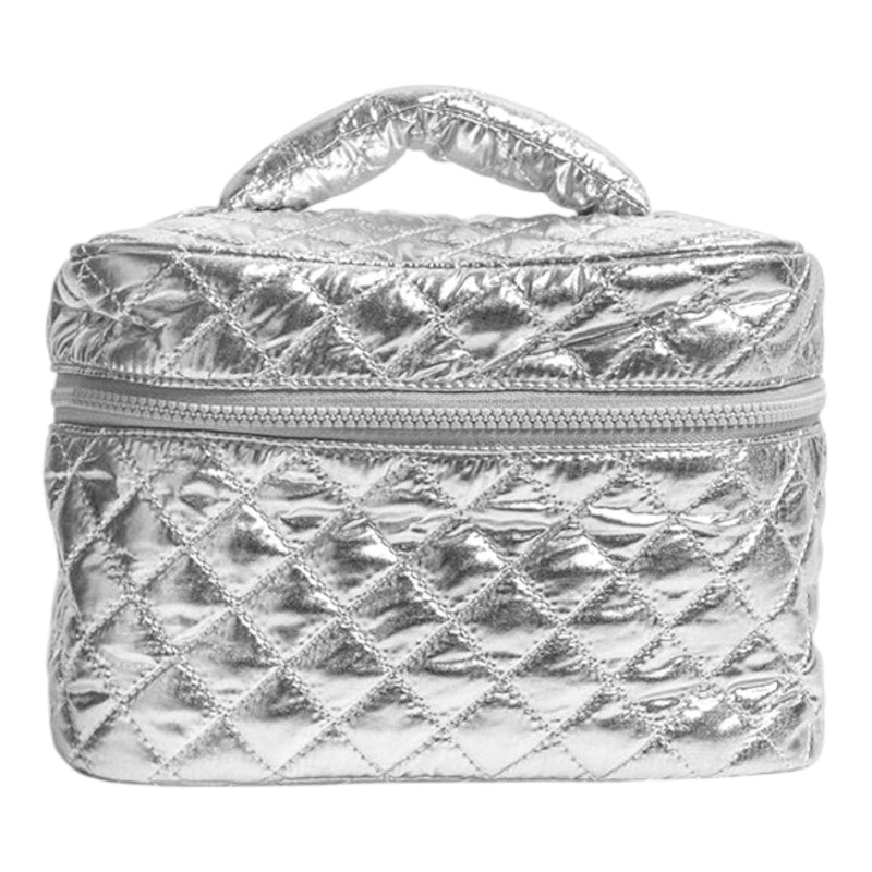 Silver Travel Cosmetic Case