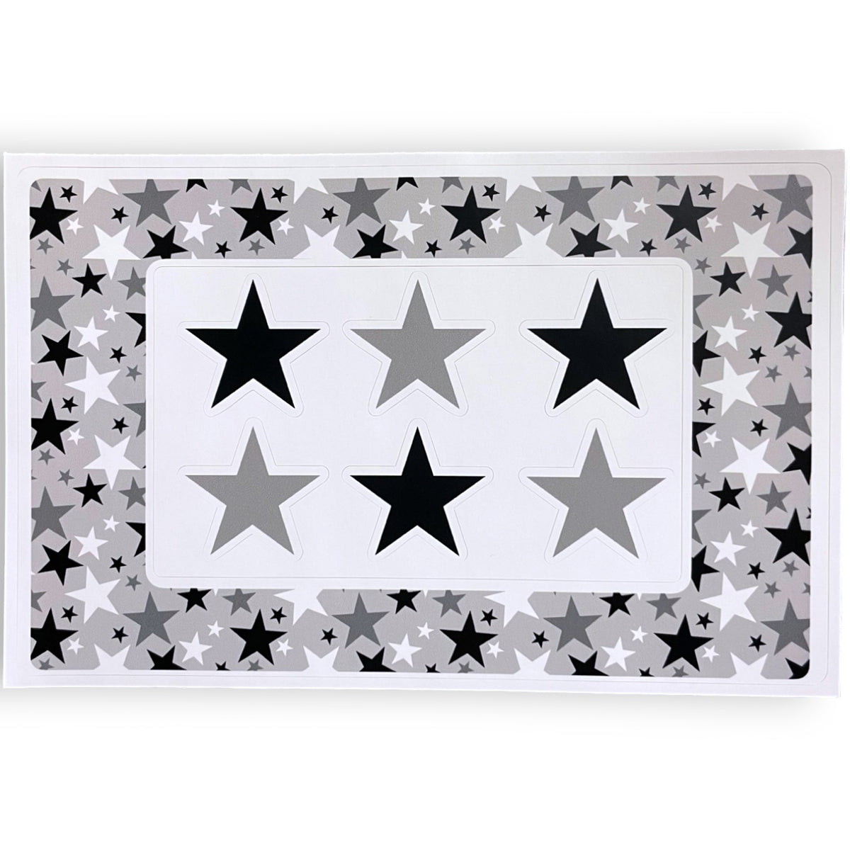 Silver Stars Camp Frame Cling Its - Bee Bee Designs