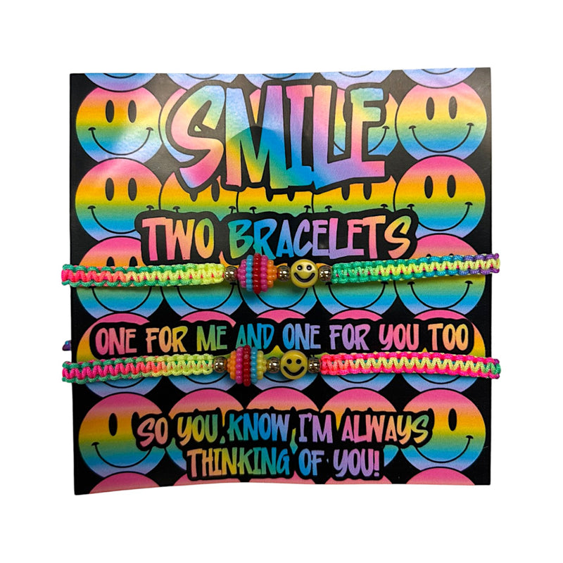 One for Me, One for You Neon Smile Bracelets