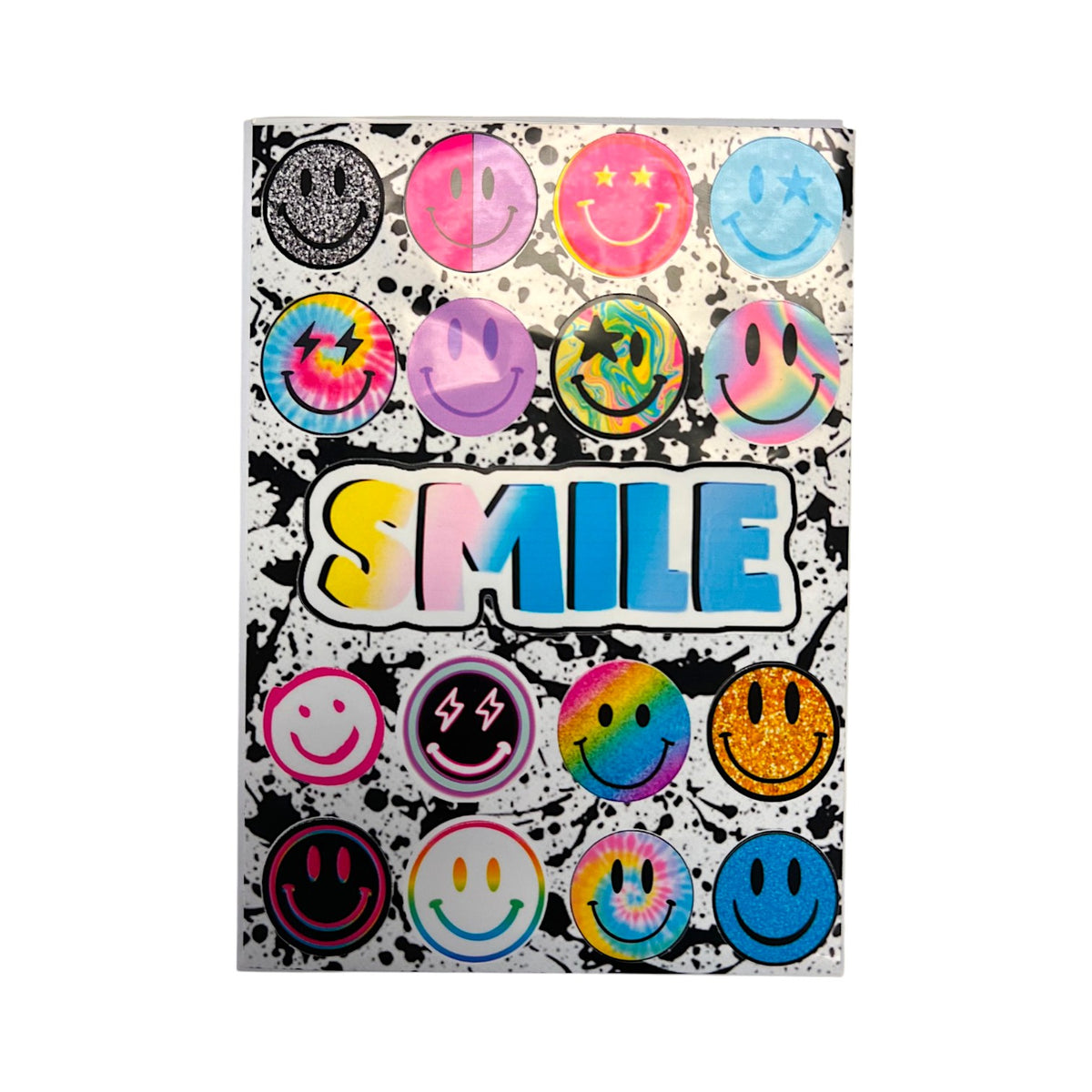 Smiley Collage Card with Stickers - Bee Bee Designs