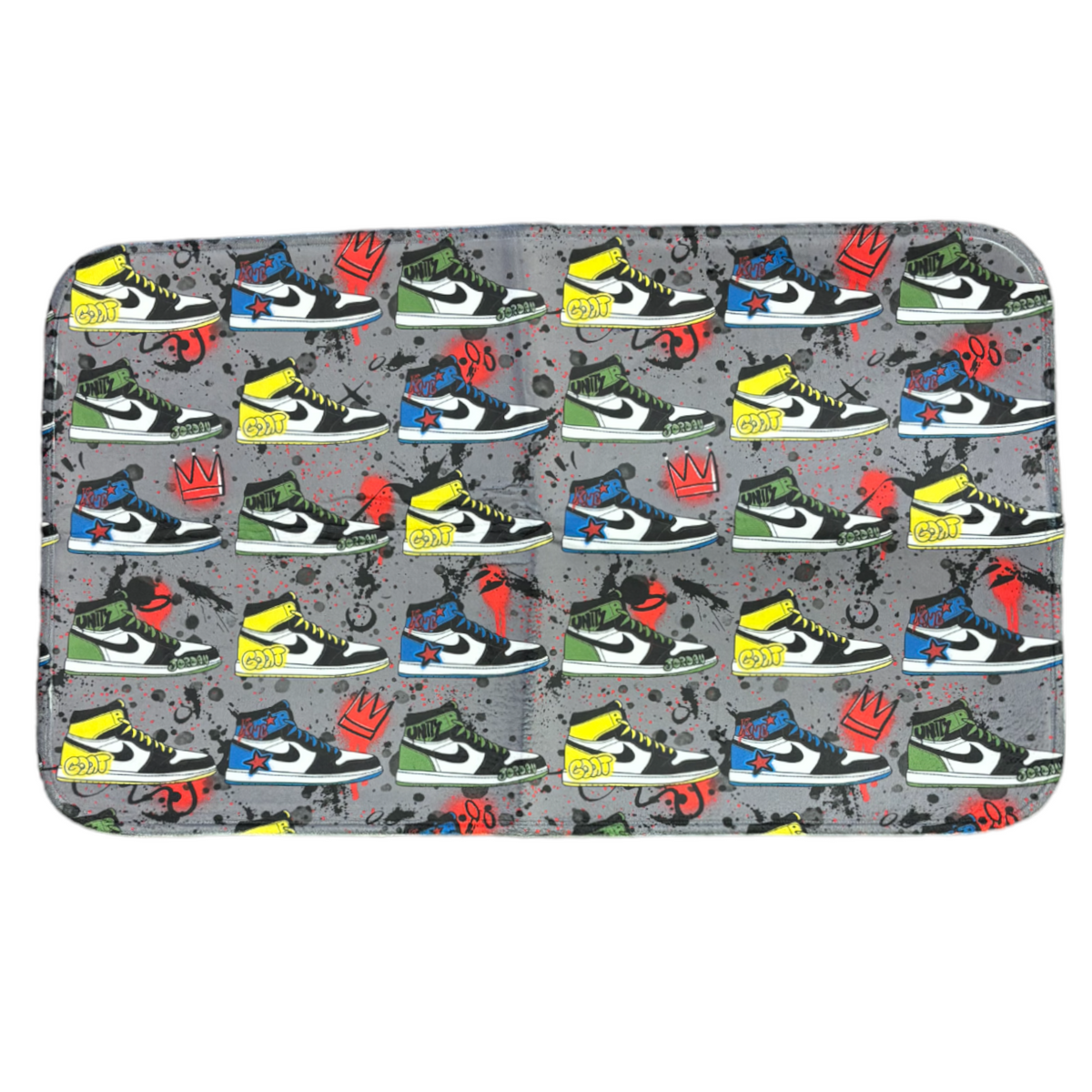 Graffiti Sneakers Mat – Soft, Washable, Camp-Ready