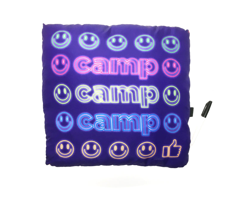 Neon Camp Autograph Pillow