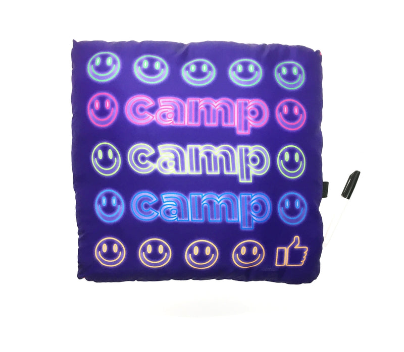 Neon Camp Autograph Pillow