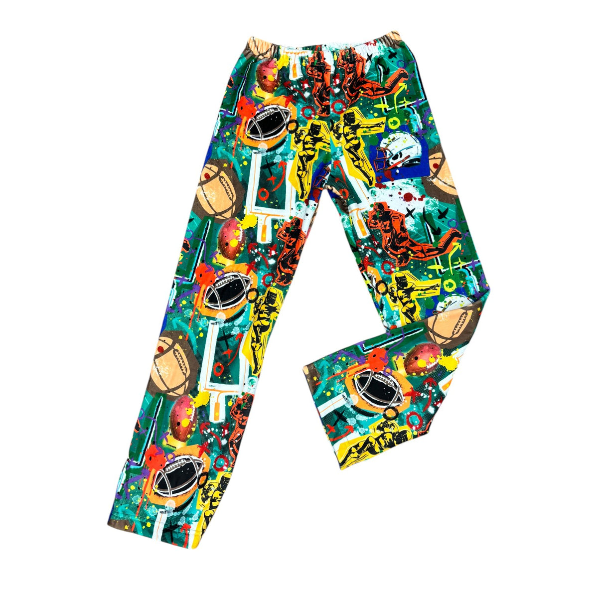 Graffiti Football Fuzzy Pants