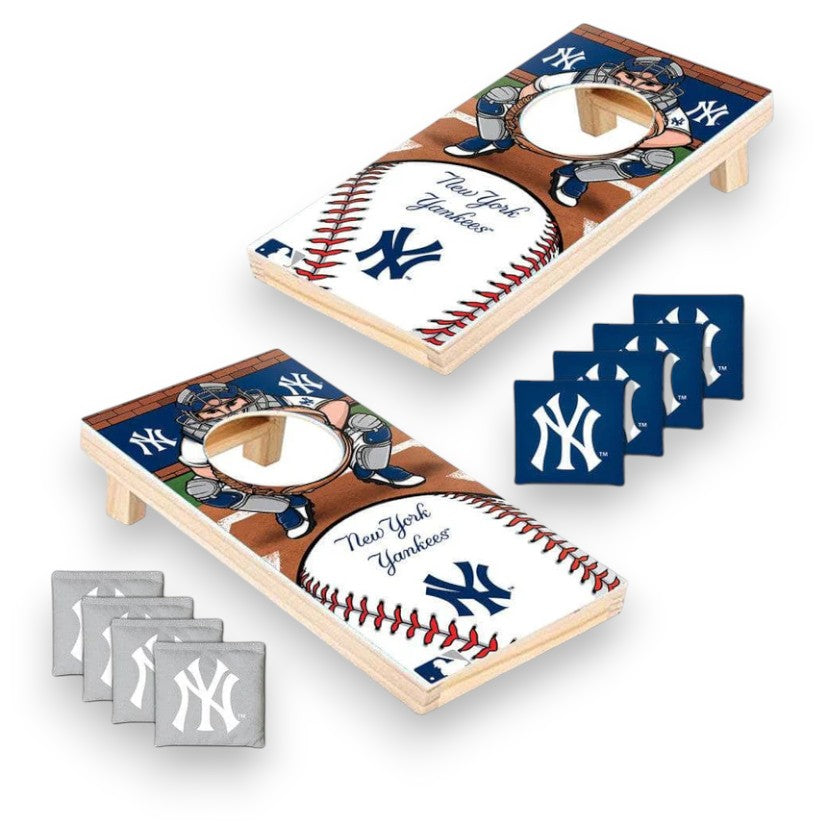 NY Yankees Tabletop Cornhole - Bee Bee Designs