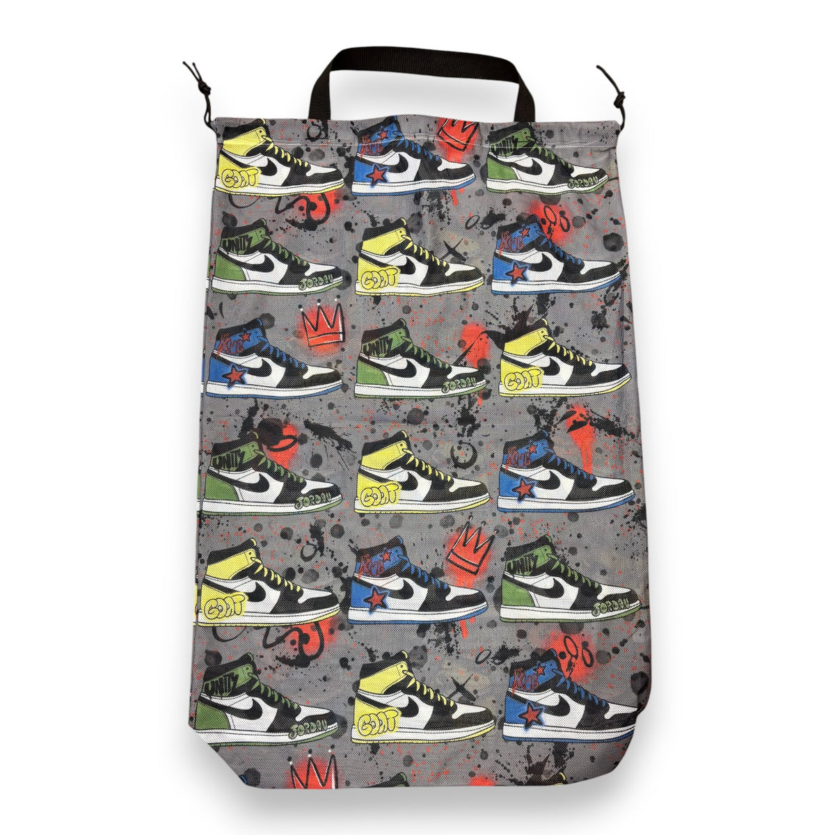 Graffiti Sneakers Camp Mesh Laundry Bag