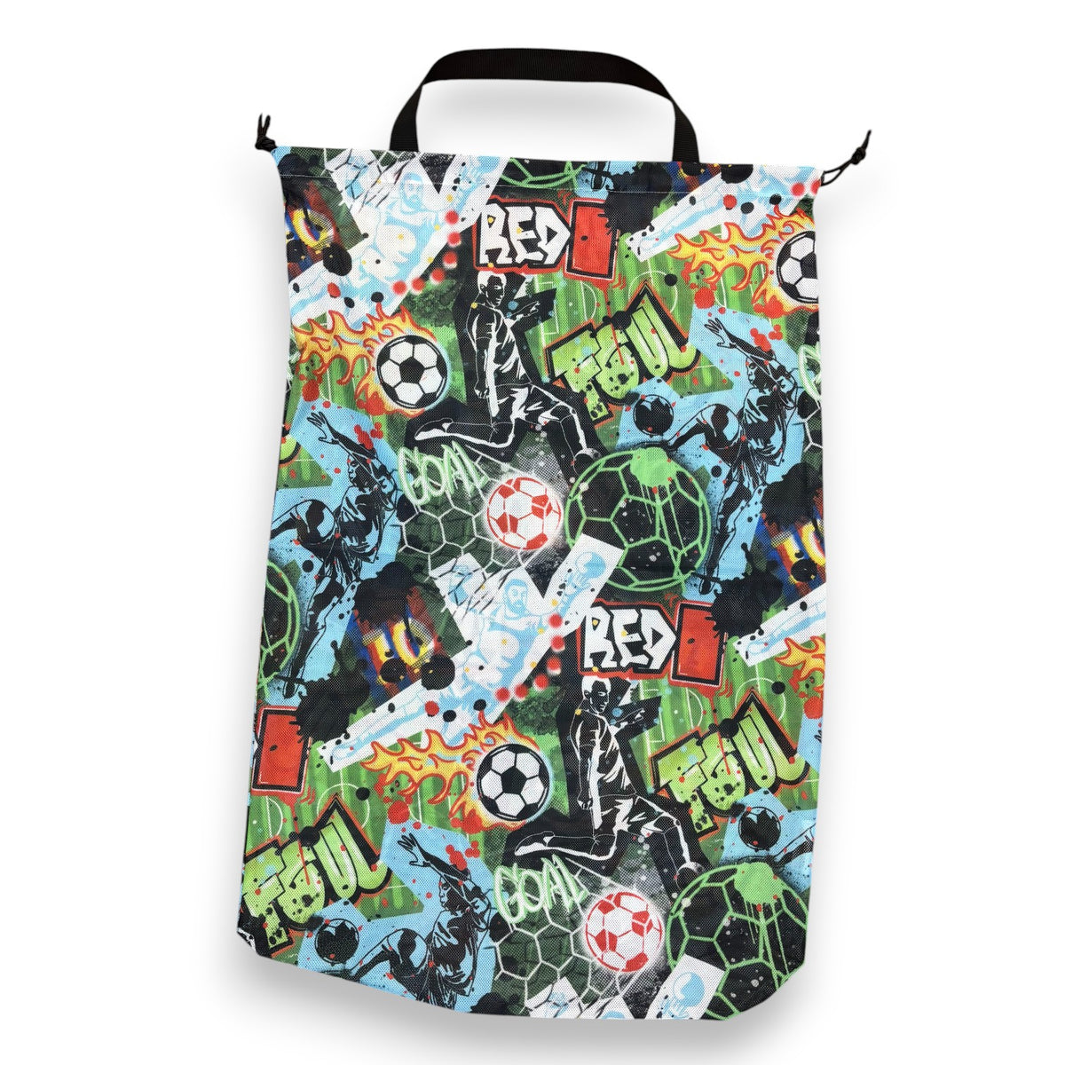 Graffiti Soccer Camp Mesh Laundry Bag
