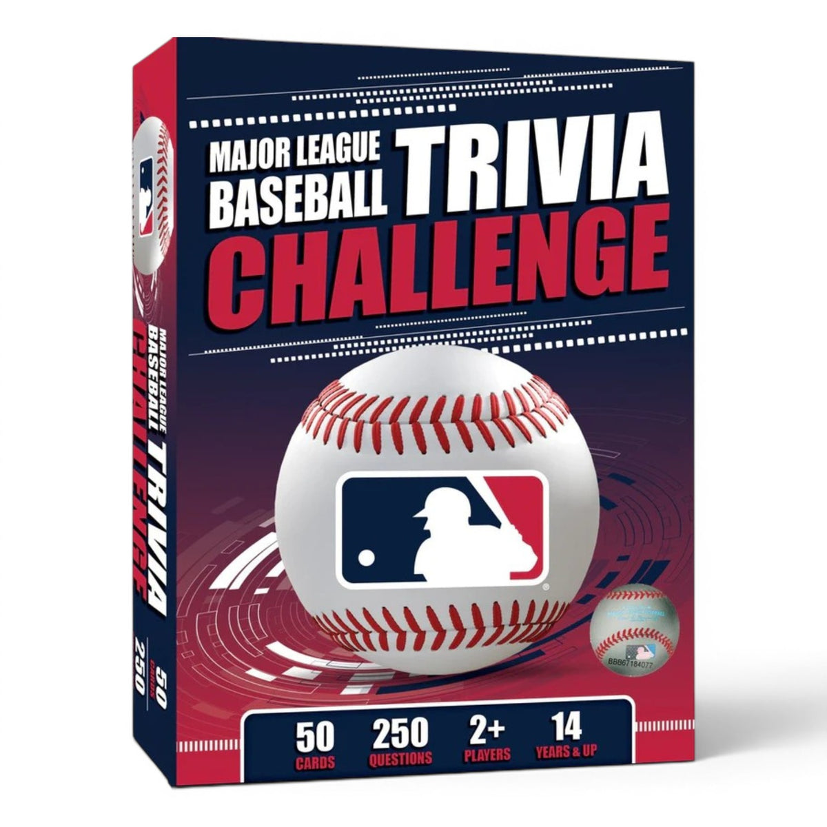 Major League Baseball Trivia Challenge game box with a baseball and MLB logo