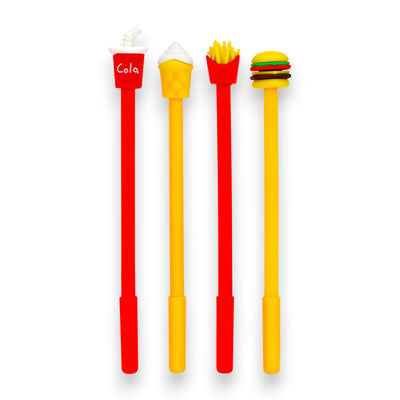 Camp stationery pen with surprise fast food design