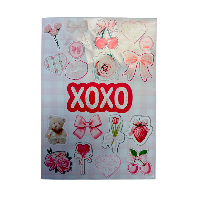 XOXO Collage Card with Stickers