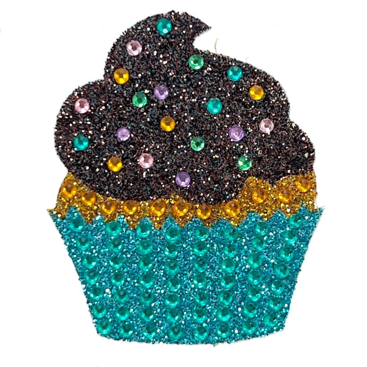 Chocolate Cupcake StickerBean – collectible StickerBean for trading + decorating at sleepaway or overnight camp by Bee Bee Designs