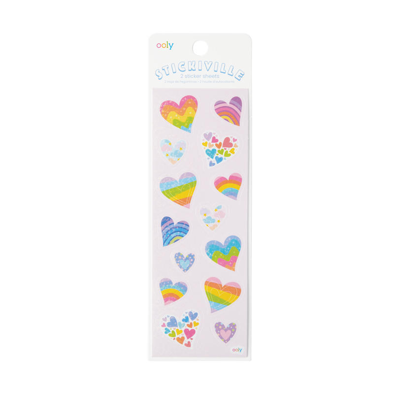 Stickiville Rainbow Hearts Stickers