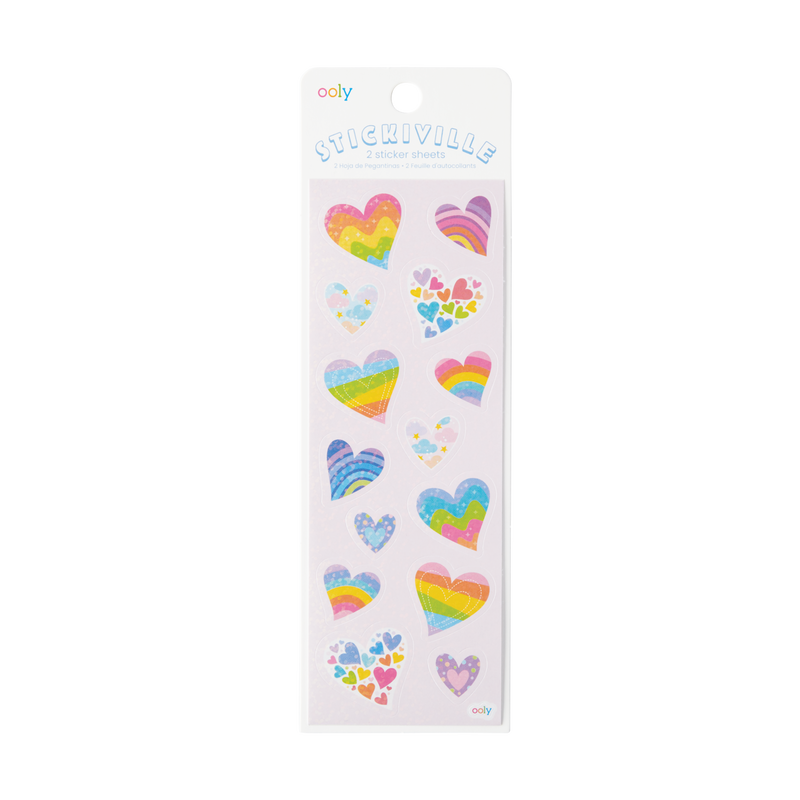 Stickiville Rainbow Hearts Stickers