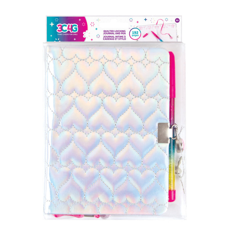 Quilted Lock and Key Journal with Pen
