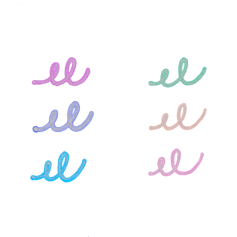 Silver Linings Outline Markers showing six different colored cursive swirl samples with metallic silver outlines in purple teal blue pink light blue and lavender on white background