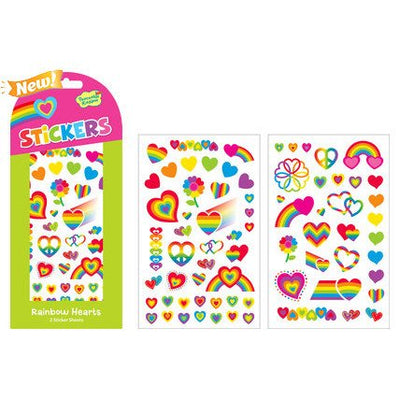 Rainbow Hearts Stickers