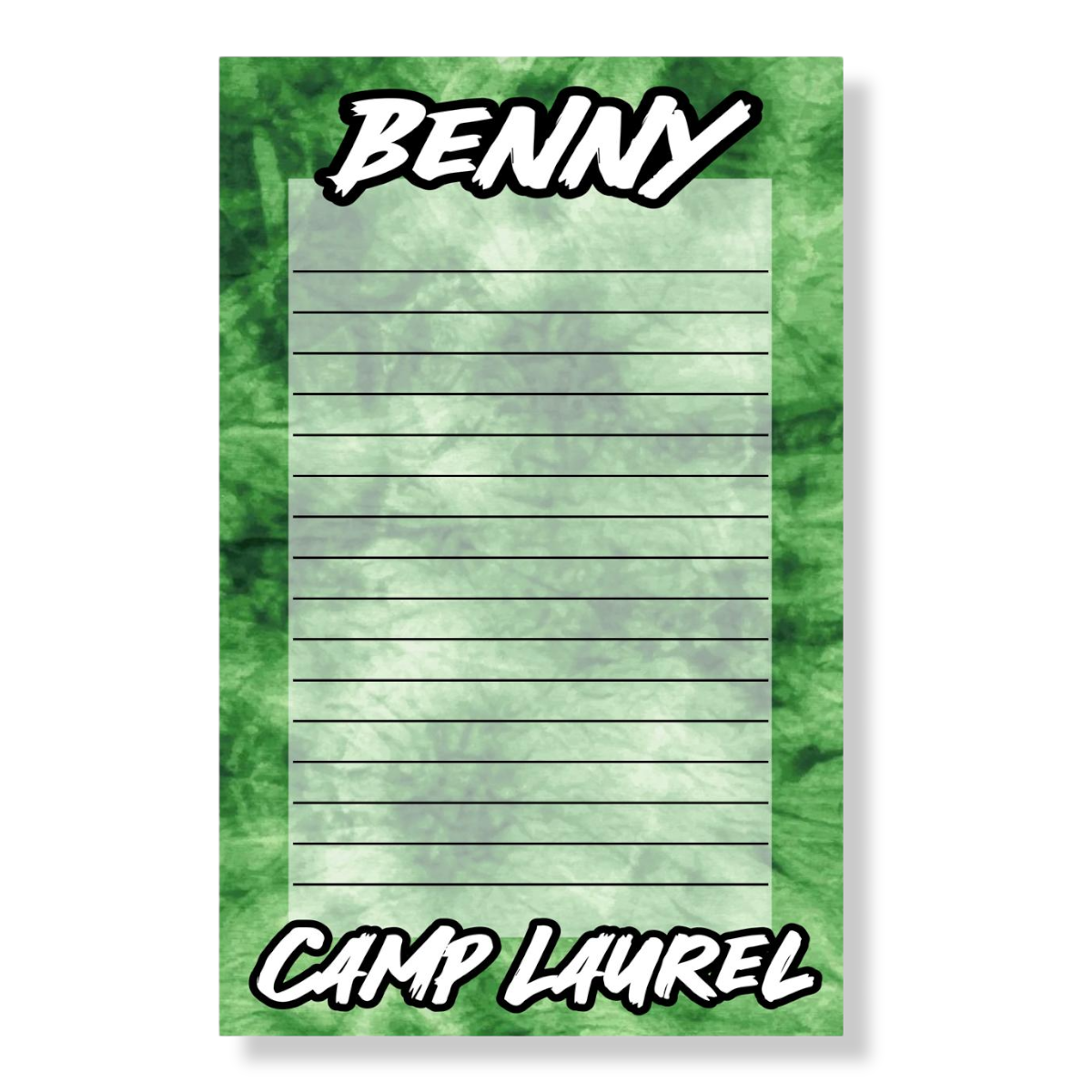 Tie Dye Lined Notecards Camp Notecards – letters FROM camp notecards (8 cards + 8 envelopes) for sleepaway/overnight camp by Bee Bee Designs