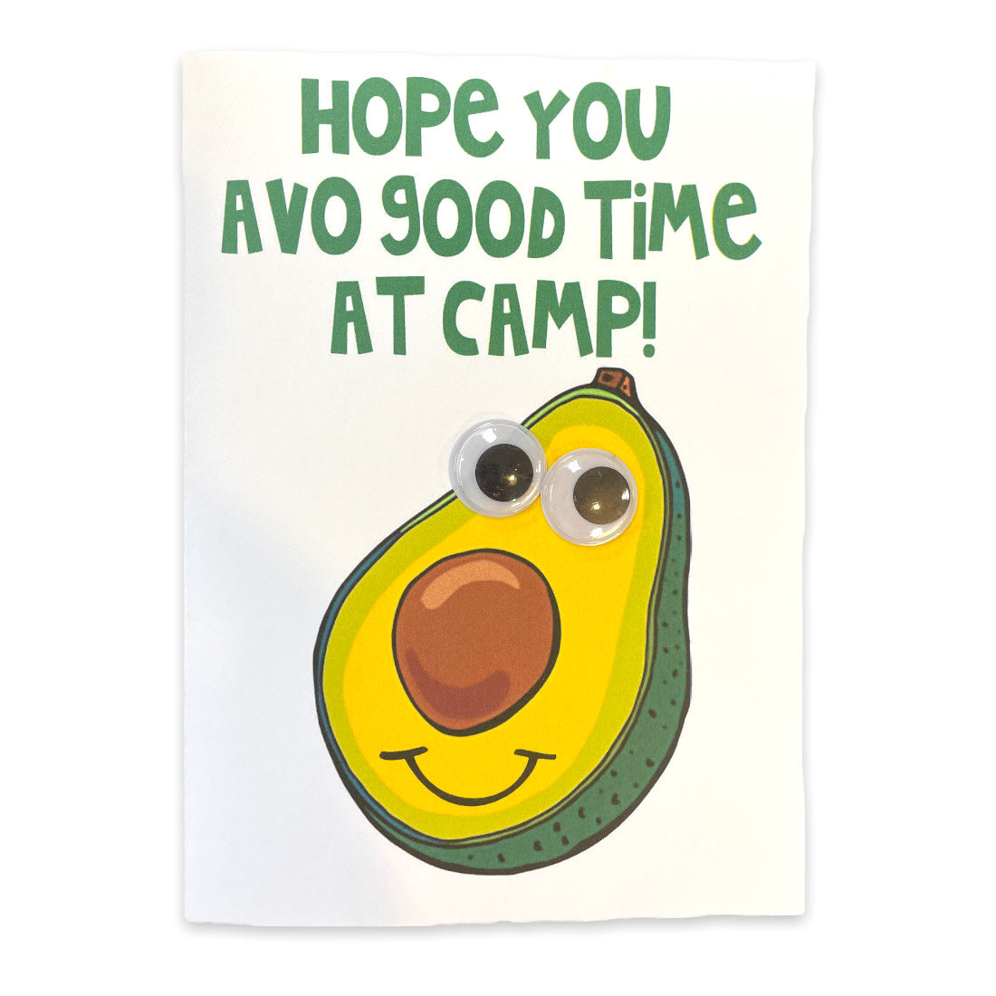 Avocado Wiggly Eye Card - Bee Bee Designs