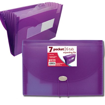Plain 7-Pocket File – 7-pocket camp letter organizer for stationery and stamps by Bee Bee Designs