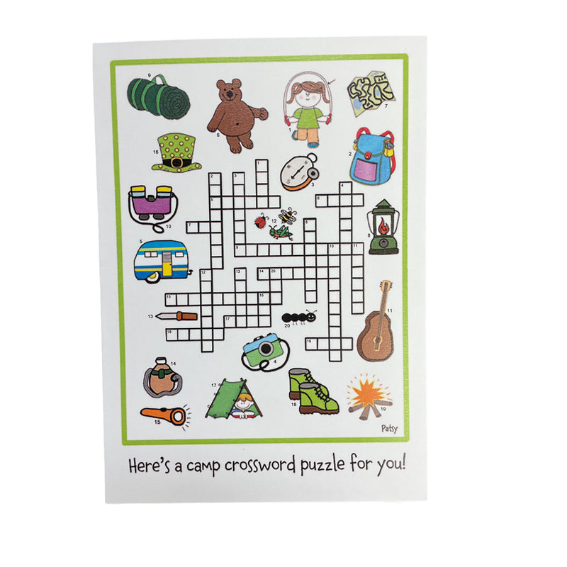 Camping Crossword Card