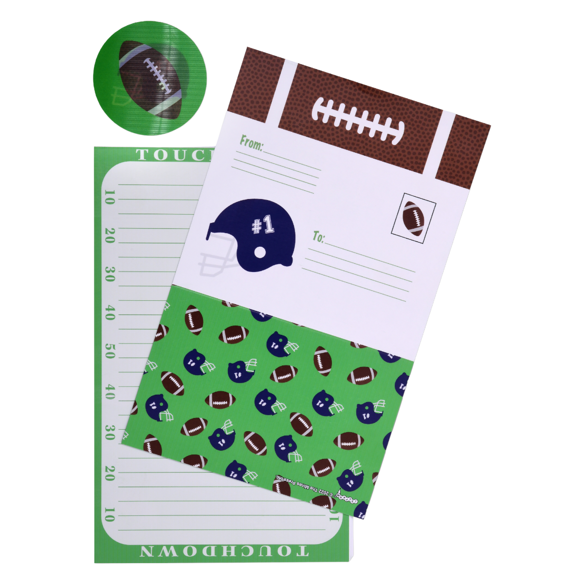 Touchdown Foldover Cards – Football Self-Mailer Stationery for Camp ...