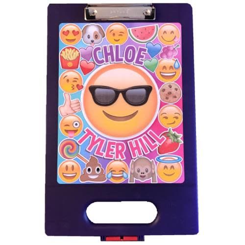 Emoji Forever Clipboard – storage clipboard for writing camp letters at sleepaway or overnight camp by Bee Bee Designs