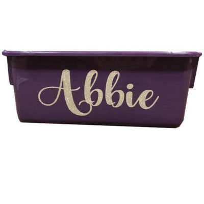 Glittery Name Storage Tub