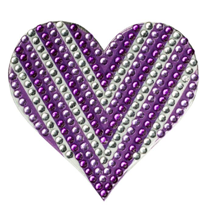 Chevron Heart StickerBean – collectible StickerBean for trading + decorating at sleepaway or overnight camp by Bee Bee Designs