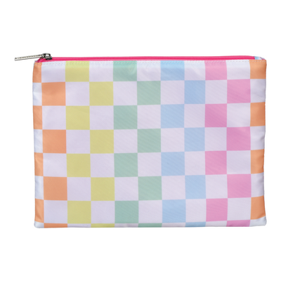 Ombre Checkerboard Cosmetic Bag Set