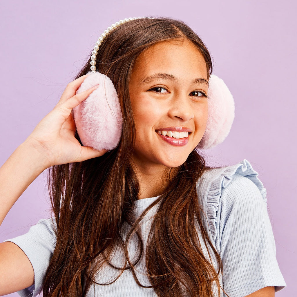 Pink Pearl Ear Muffs - Bee Bee Designs