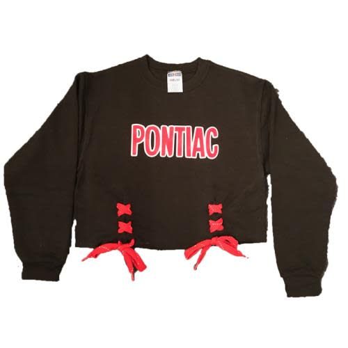 Double Lace Cropped Sweatshirt