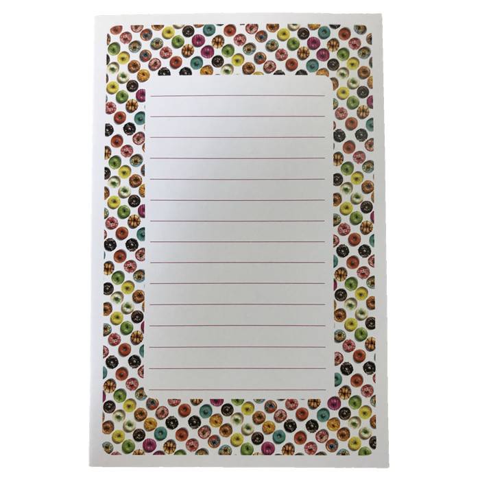 Donuts Lined Notepad - Bee Bee Designs