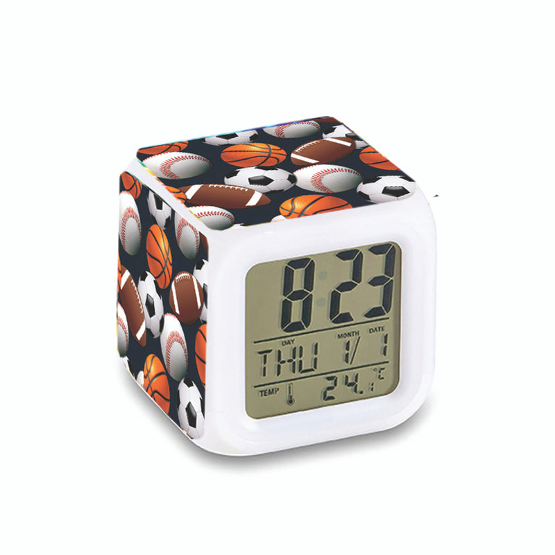 Navy Sports Color Changing Alarm Clock